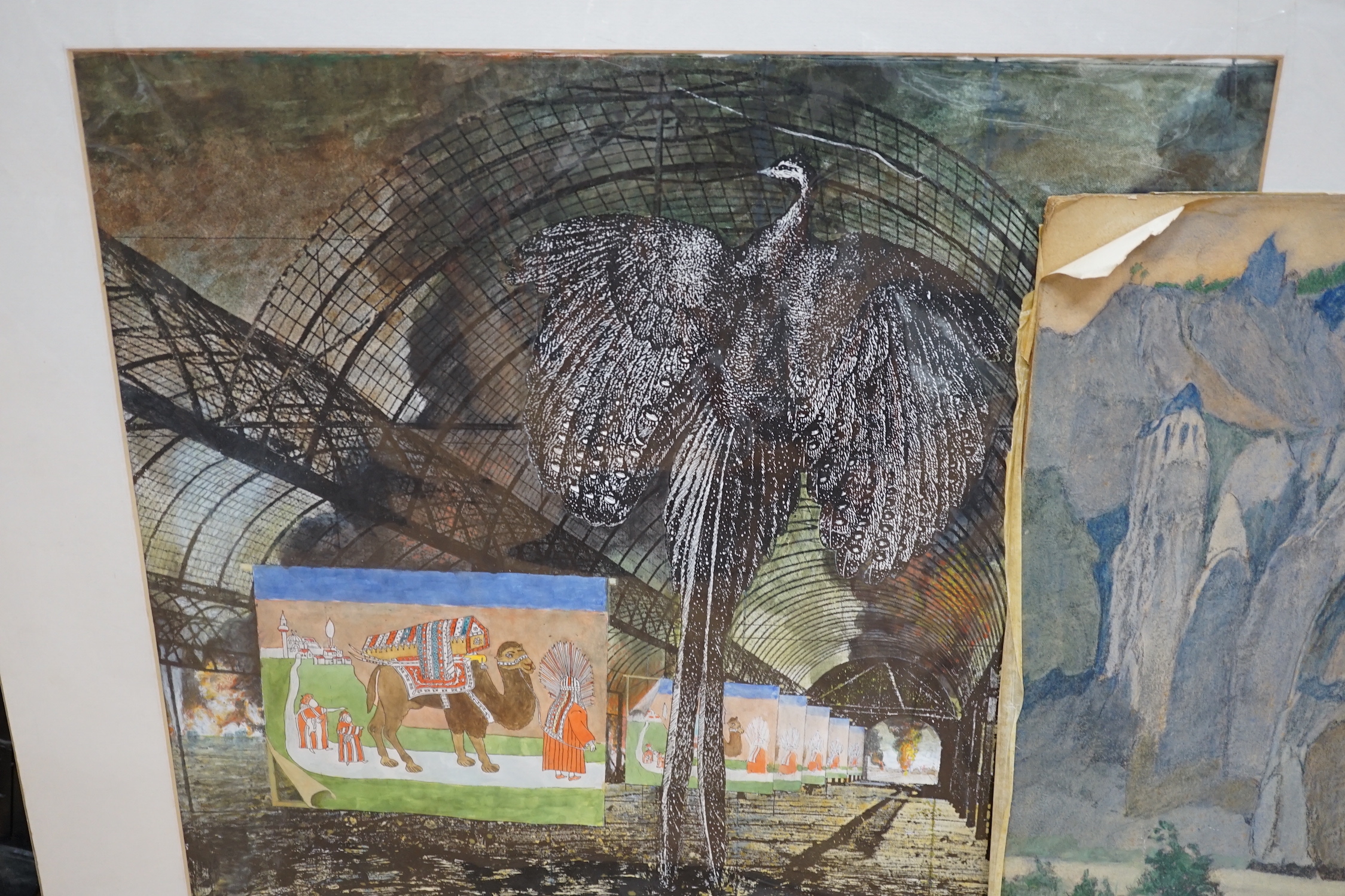 Early 20th Century English School, pencil and watercolour, A river gorge, monogrammed and dated 1923, 52 x 30cm, unframed